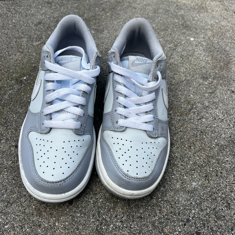 Nike Light Gray and White Athletic Shoes